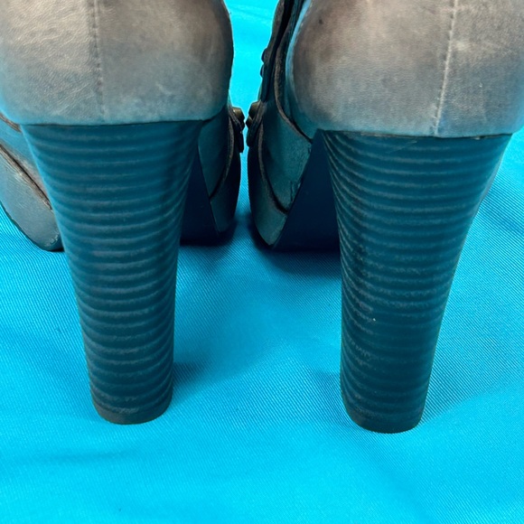 DKNY Slightly Distressed Leather Charcoal Grey Boots sz 9  NIB "meliss" - Picture 6 of 12